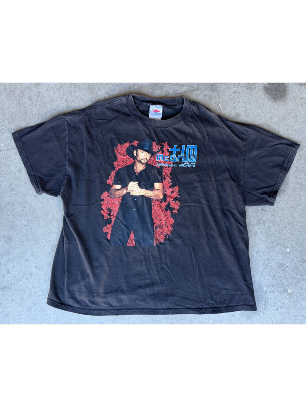 VTG Mens Sz XL Y2K Tim McGraw Tour T-Shirt Concert 2003 Dancehall Doctors - FLAW